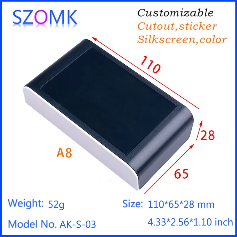 

1 piece free shipping plastic enclosure for wall mount amplifier case waterproof plastic junction box 110*65*28mm
