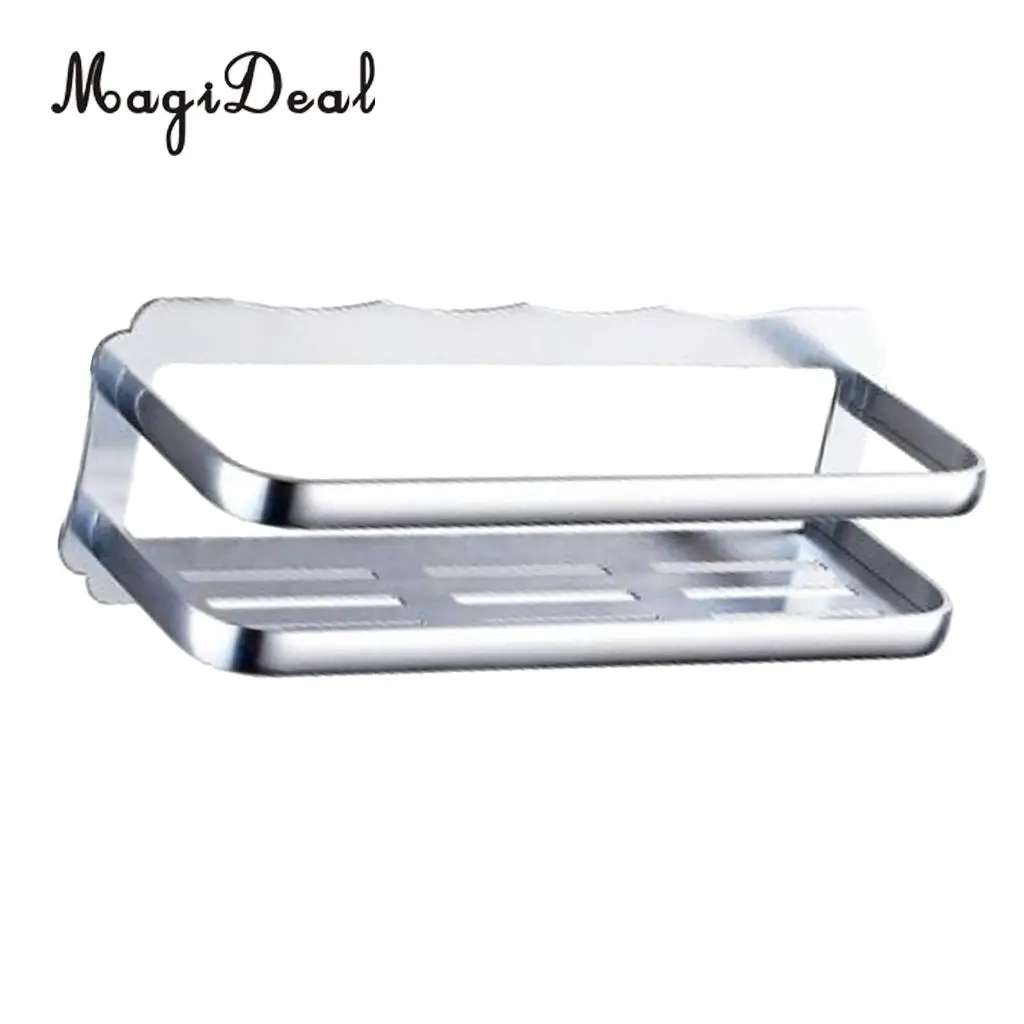 Home Decorative Multipurpose Wall Mounted Storage Rack Kitchen Double Shelf - Aluminium Alloy Cabinet and Counter Organizer