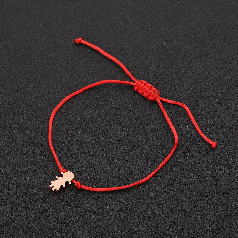 A La Main Fil Rouge Bracelet Reglable En Acier Inoxydable Bracelets Porte Bonheur Pour Femme Fille Anniversaire Chanceux Pendentif Bracelets Aliexpress