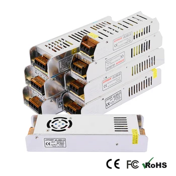 

Slim 12V Lighting Transformer 5A-30A Switching Power Supply 60W 120W 150W 200W 250W 360W LED Driver Adapter for LED Strip light