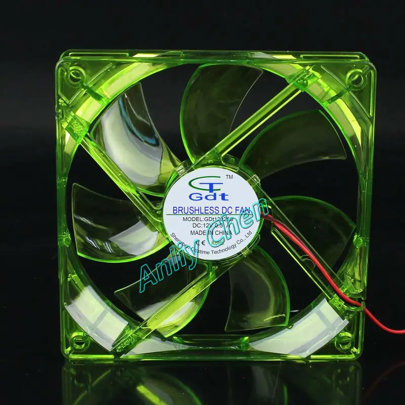 2 шт. в партии завод GDT DC 12 В 120x25 мм см 4Pin Зеленый LED PC компьютер чехол