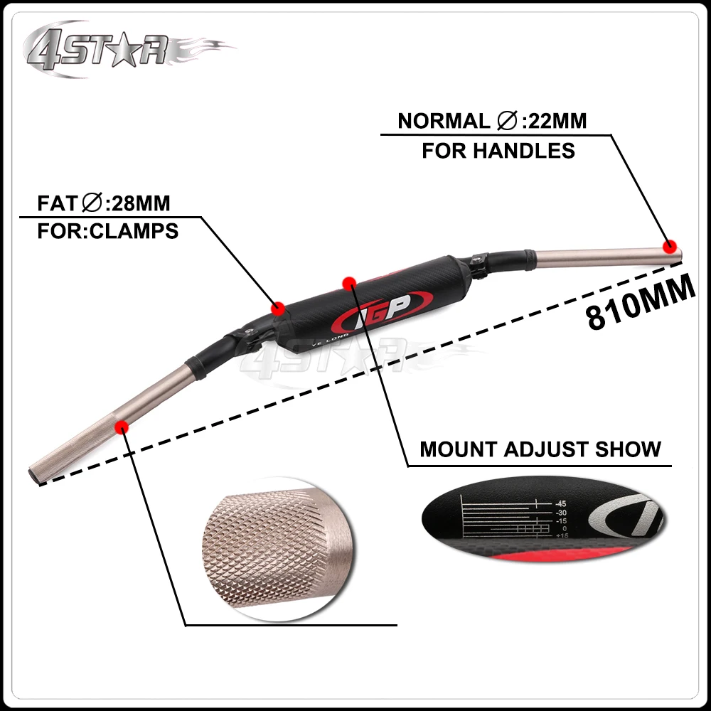 Мотоцикл 28,6 мм Универсальный алюминиевый двухэтажный Руль Ручка Бар с IGP нагрудный протектор для KTM EXC XC CRF KXF YZF DRZ
