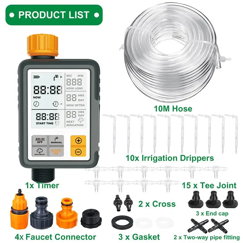 37Pcs/Set Plant Self Watering Automatic Drip Irrigation Timer System