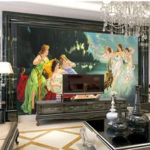 Пользовательские DIY Ткань и текстильные обои для стен настенная Ретро хлопок и лен моющиеся для Гостиная Европа Домашний Декор