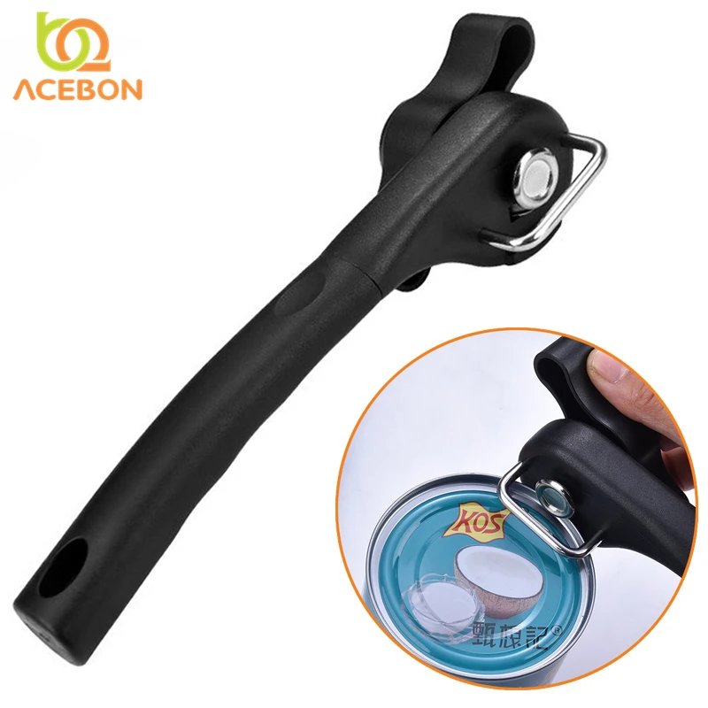 

ACEBON 1pcs Household Kitchen Tools Easy Manual Metal Can Opener Professional Effortless Stainless Steel Openers with Turn Knob
