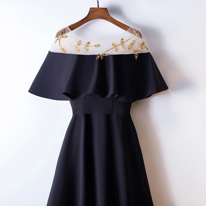Черное вечернее платье Abendkleider Robe De Soiree с глубоким вырезом, а-силуэт, вечерние платья, длинное платье, шнуровка на спине, Robe De Soiree
