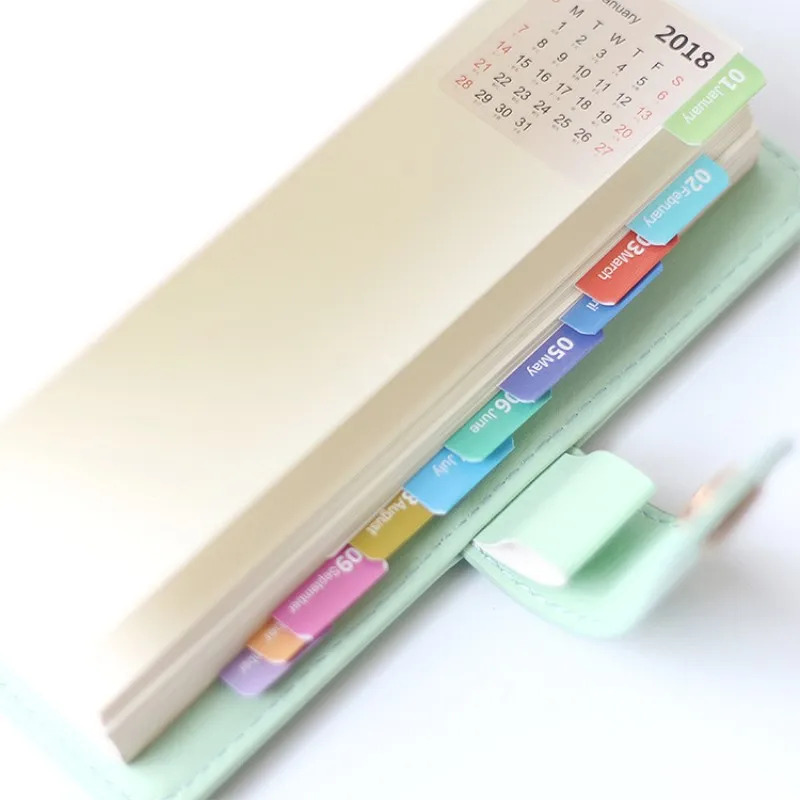 monthly calendar tabs