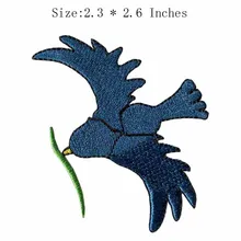 2," широкий Ворон вышивка патч на заказ Патчи/чешский