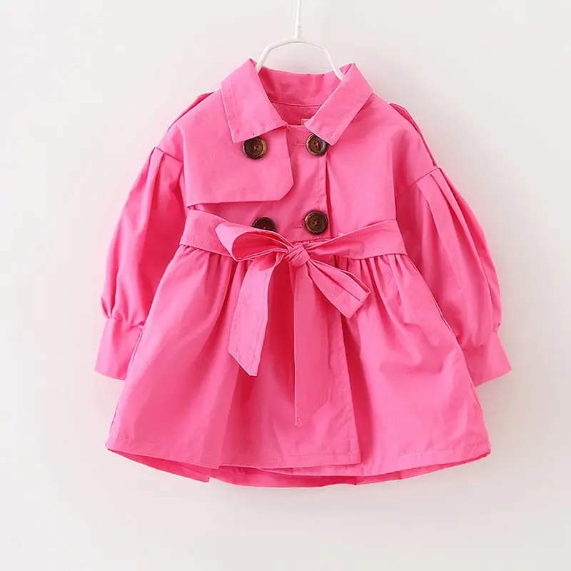Плащ для девочек, весна, детская одежда, детский Блейзер, куртки, одежда для маленьких девочек, модная верхняя одежда для малышей - Цвет: rose