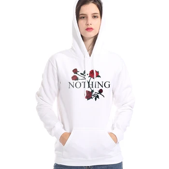 

Brand Clothes Women Hoody 2019 Fashion Autumn Winter Fleece Hooded Pullover Gothic Sweatshirt NOTHING Harajuku Women's Hoodies