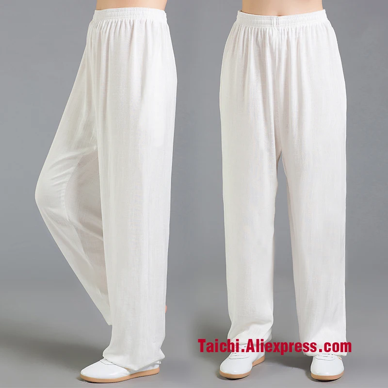 Linen Tai Chi Pants Wu Shu Pants Kungfu Trousers Kung Fu martial Art Pants Yoga Pants 9 color S-XXXL