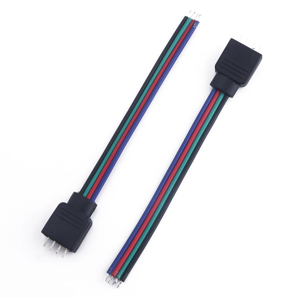 

5pcs 4-Pin M-F Connector Wire Cable For RGB 3528 5050 SMD LED Strip Light