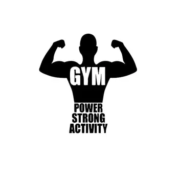 

Gym Quote Wall Sticker Muscle Man Wall Sticker Gymnasium Art Wall Decal Sport