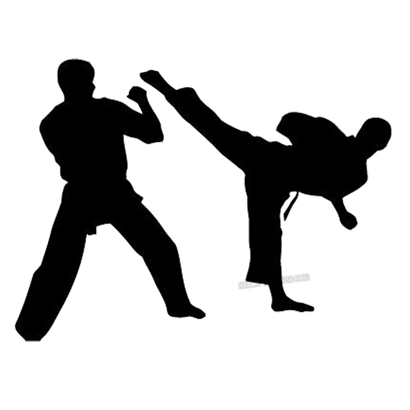 Wall Vinyl Sticker Decal Mural Dual Karate Fight Martial Art Sport Wall Decals For Boy Bedroom