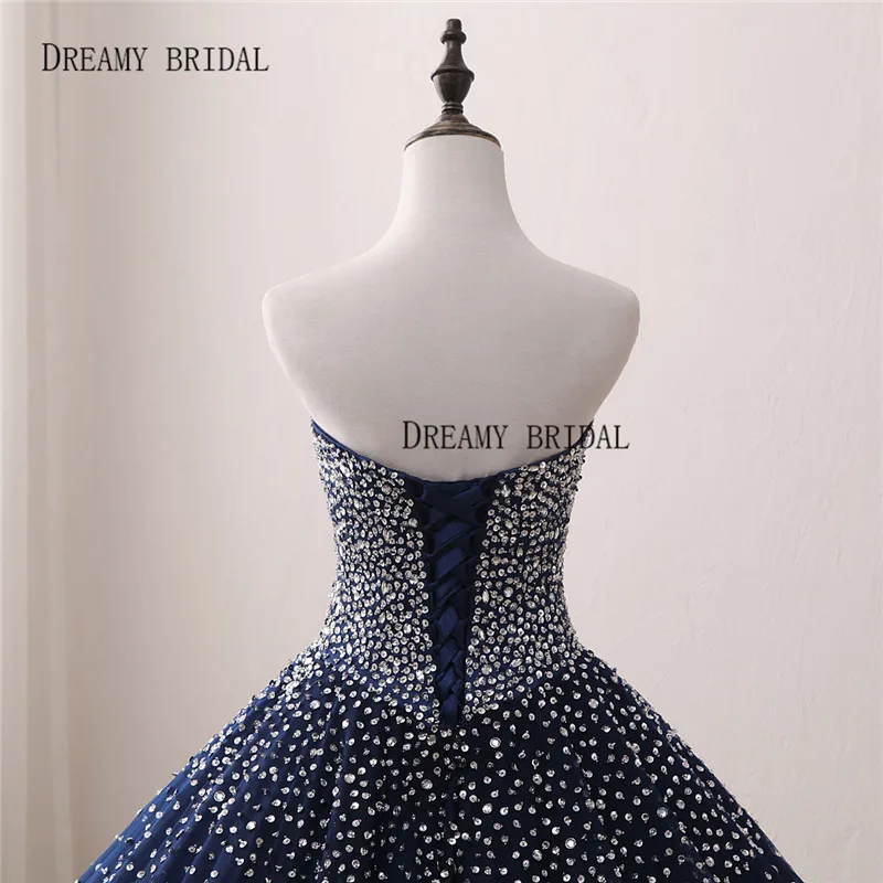 Quinceanera Dresses Ball Gown Vestidos de 15 Anos Debutante Gowns Dreamy Bridal Navy Blue Sweetheart For Sweet Girls