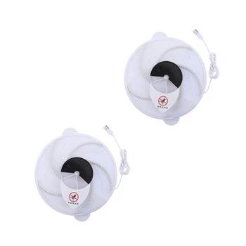 

2Pcs Electric Fly Trap Device with Trapping Food -White USB Cable Bug Killer