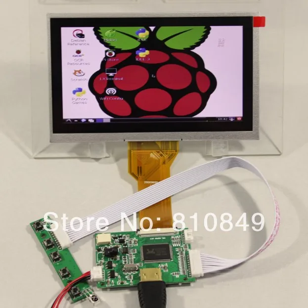 Details about HDMI input LCD controller board+7inch 800x480 EJ070NA-03A /AT070TN93lcd for Raspberry Pi