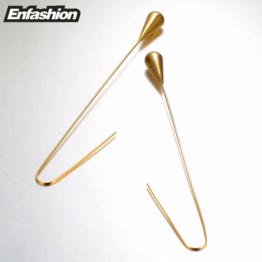 Enfashion Water Drop Shape Dangle Earrings Gold color Earings Drop Earrings For Women Long Earring Fashion Jewelry brinco
