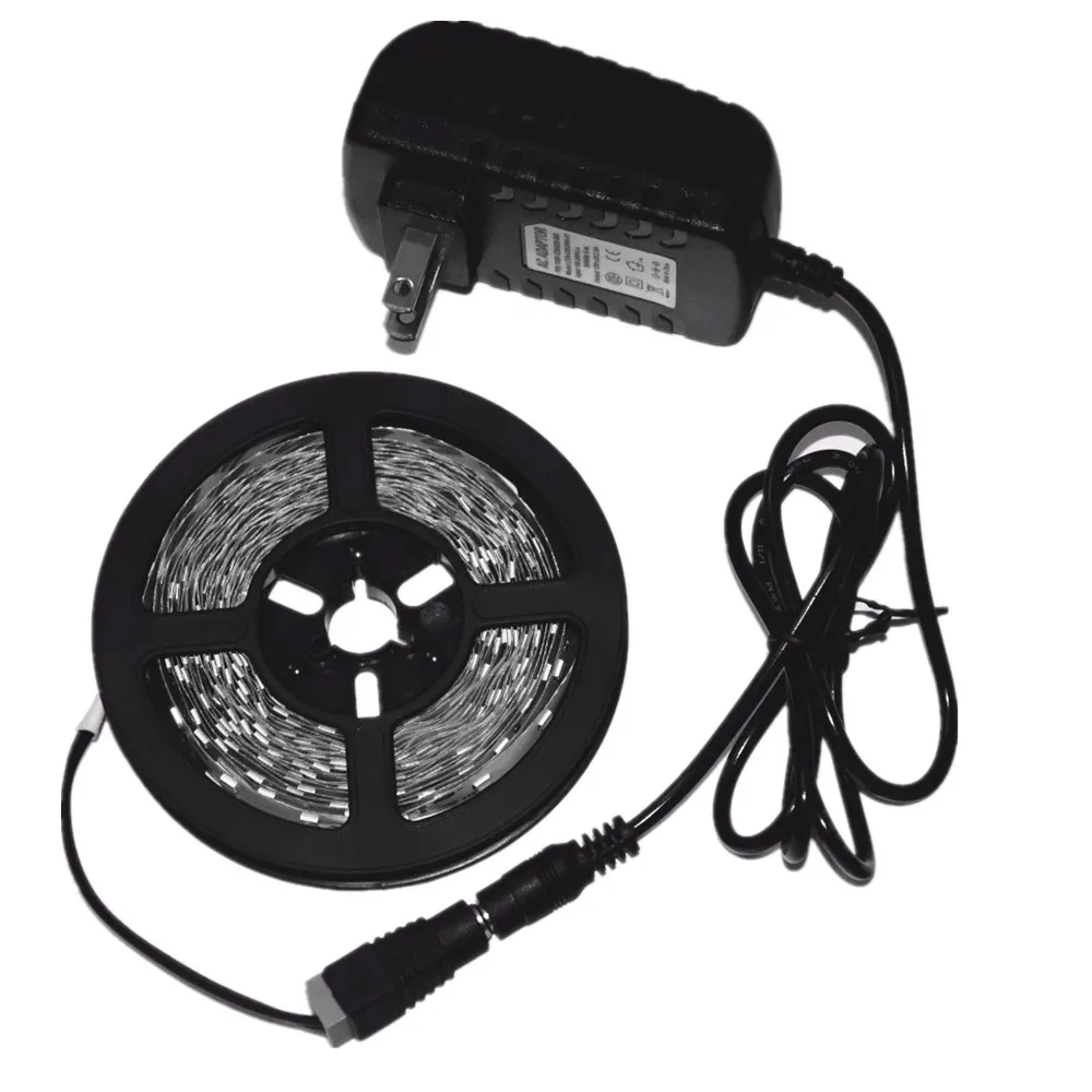 

5M 300Leds Led Strip Light SMD3528 DC12V 60Leds/M Flexible Lighting String Ribbon Tape Home Decoration Lamp With 12V 2A Adapter