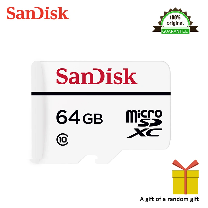Дешевый SanDisk MicroSD 64 гб высокая выносливость видеонаблюдения microSDXC карты памяти Class10 20 МБ с. TF карты SDSDQQND