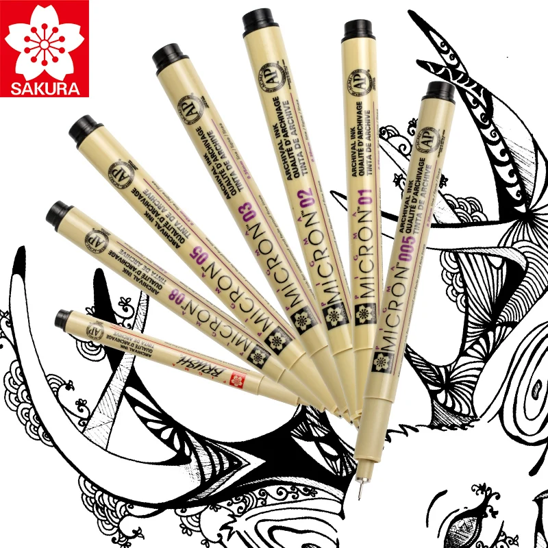 Ручка Sakura XSDK Pigma Micron маркерная ручка графическая кончик кисти игла штрих эскиз