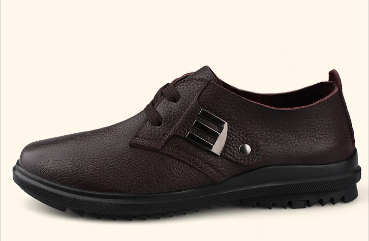 OUDINIAO/Мужская обувь; Повседневная весенняя обувь с круглым носком на шнуровке; Мужская итальянская обувь из натуральной кожи; роскошные мужские туфли;