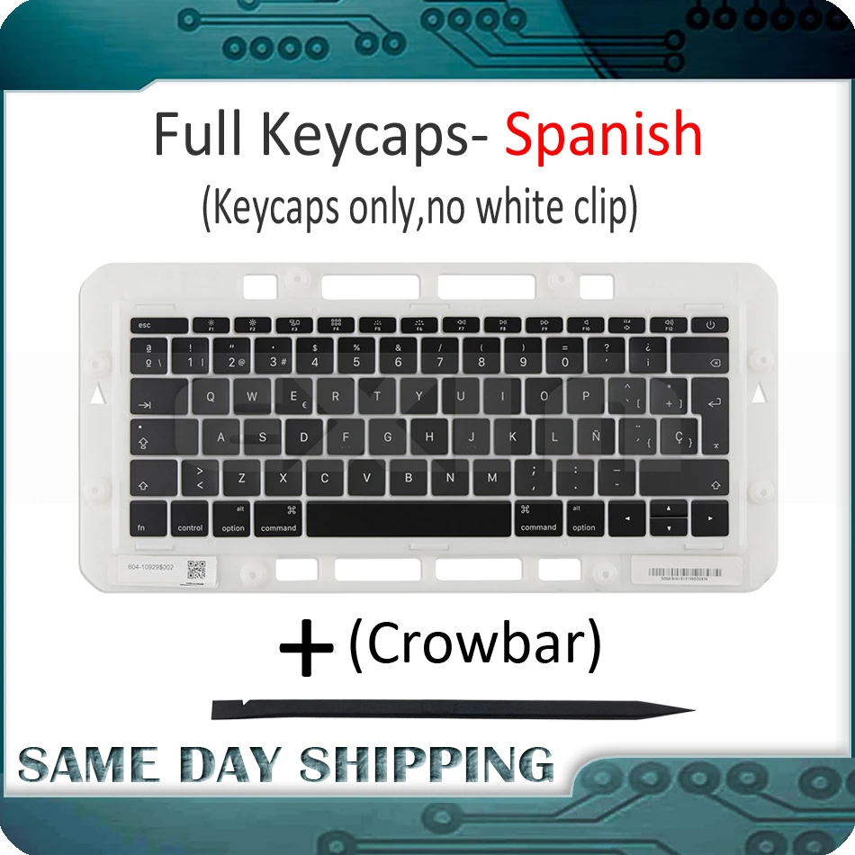 Laptop A1706 A1707 A1708 Spanish Spain Keyboard Key Cap for Macbook Pro