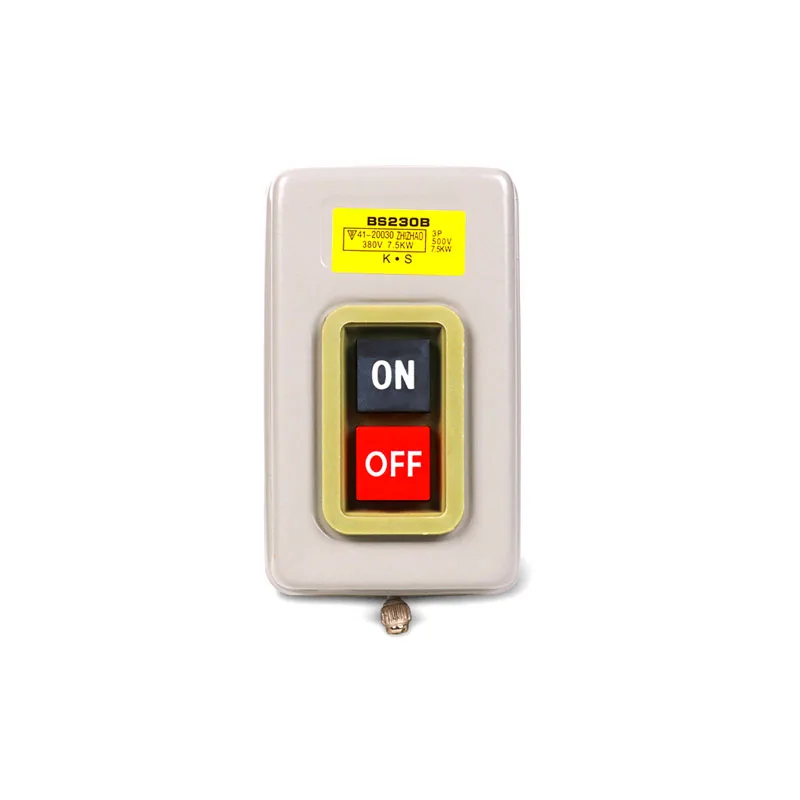 

BS230B control push button switch 380V 3.7KW or 7.5KW Three phase power Start switch
