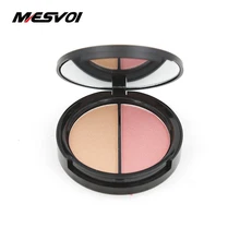สองสีเรืองแสงชุดเน้นและB Ronzerกดผง1 pcs Contour Paletteไฮไลท์เต็มขนาดสุทธิ13กรัมM1010