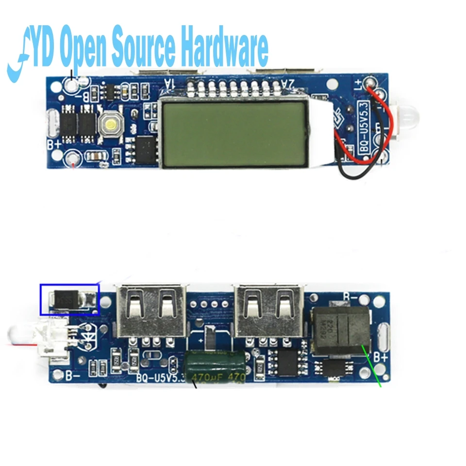 DIY Мобильный Универсальный перезаряжаемый заряд сокровища PO Boost плата 5V2.1A