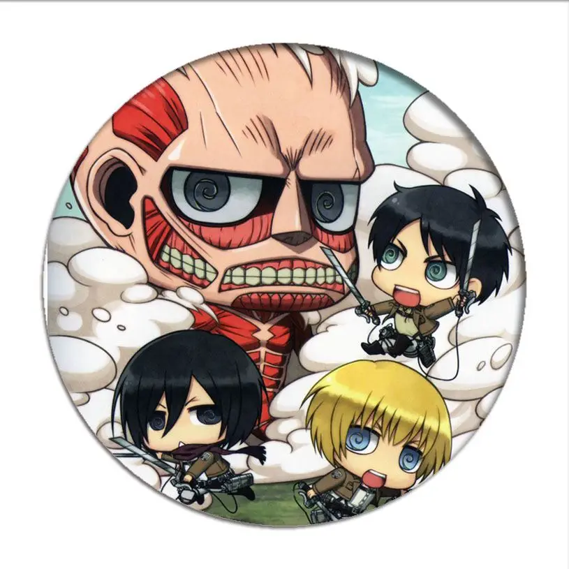 dfgjdryt Elegant 1pcs Hot Anime Attack on Titan Cosplay Badge Cartoon Brooch Pins Collection Bags Badges for Backpacks Button Clothes Decor 