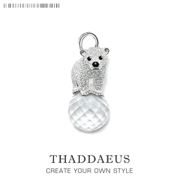 

Pendant Polar Bear,2019 Winter New Fashion Glam 925 Sterling Silver Jewelry Europe Style Animal Cute Gift For Soul Woman