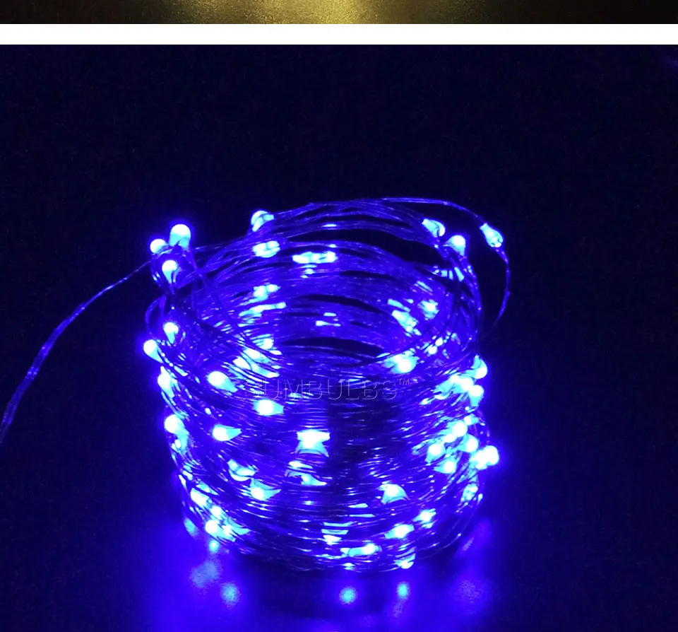 button battery powered cooper wire led string light strip decoration christmas wedding party (5)