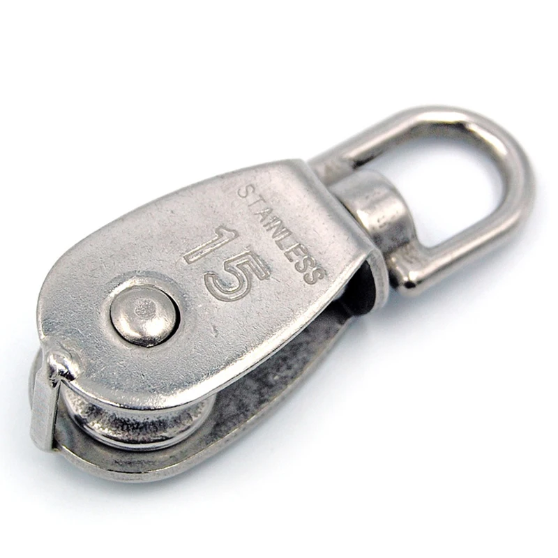 1pc M15 Pulley Block Stainless Steel pulley Heavy Duty Steel Single