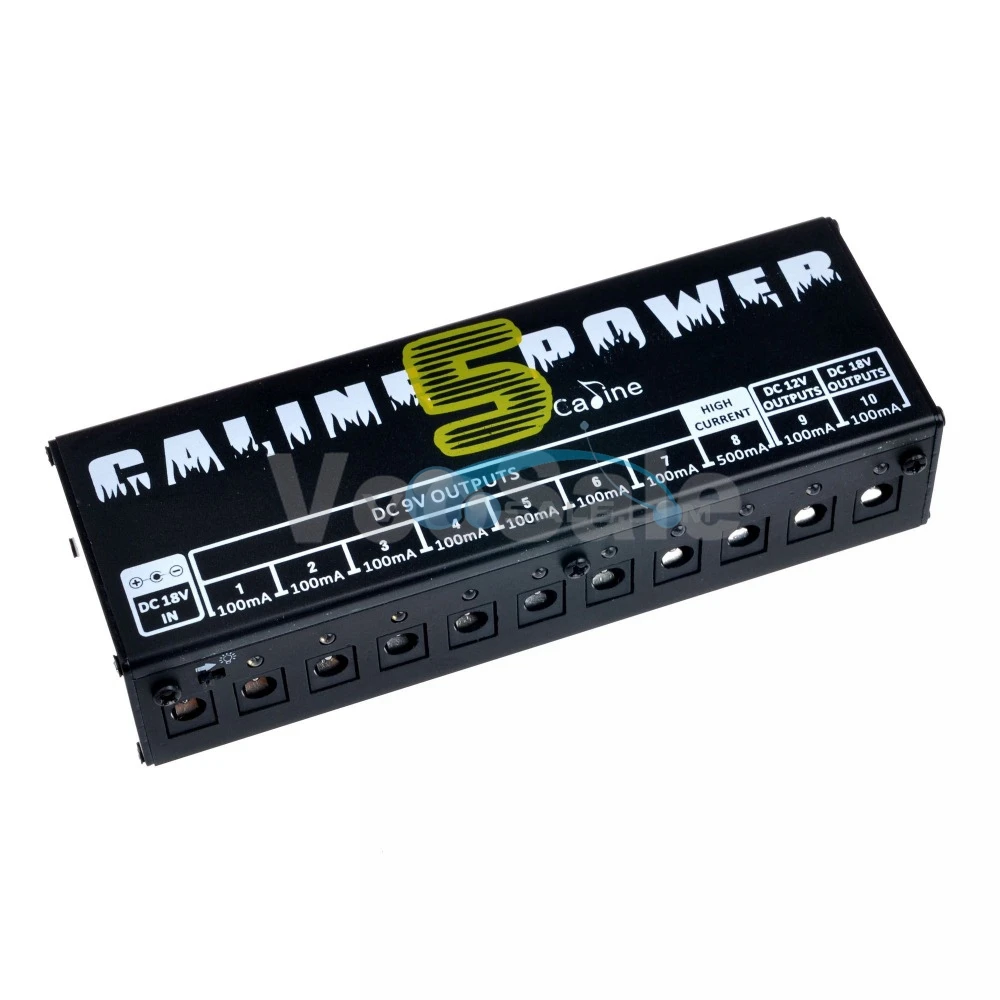 Caline CP-05 Effect Pedal Power Supply High Frequency 10 Outputs (9V, 12V, 18V) Voltage Protection Guitar Pedal Power 10 Caline CP-05 Effect Pedal Power Supply High Frequency 10 Outputs (9V, 12V, 18V) Voltage Protection Guitar Pedal Power 10