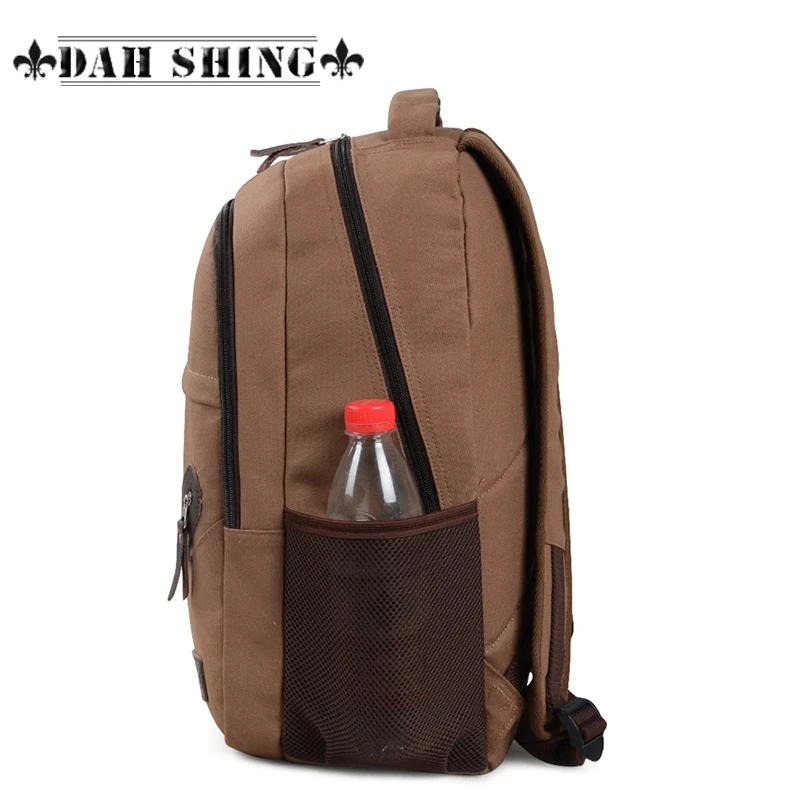 Винтажный стиль, несколько карманов на молнии, повседневные холщовые мужские рюкзаки для 1" ноутбука, сумка mochilas
