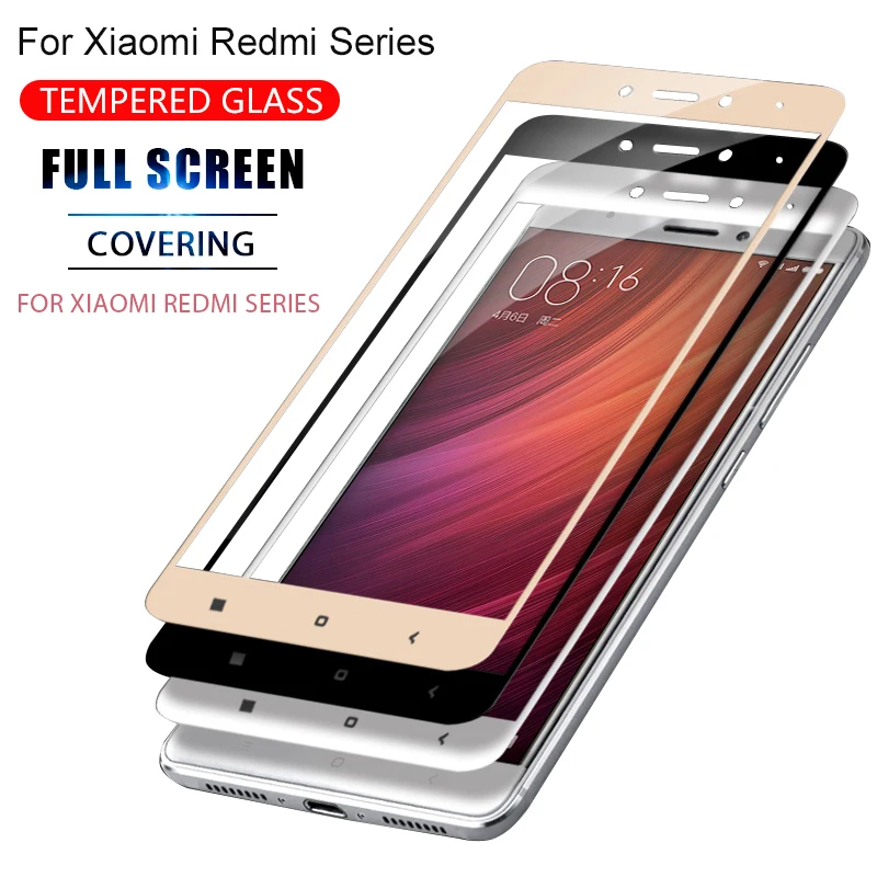 

Full Cover Protective Glass For Xiaomi Redmi Note 4x Tempered Glas Screen Protector Xiomi Redmi Note 4 X 9H Protection Film Case