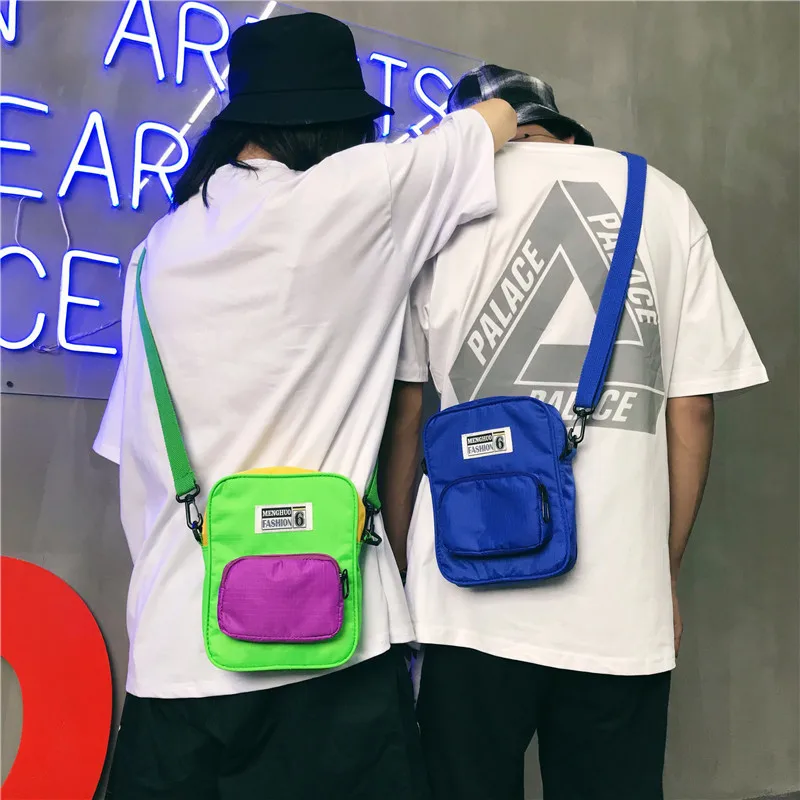 Menghuo Brand New Fashion Women Handbag Panelled Shoulder Bag Leisure Nylon Men Messenger Bag Female Crossbody Bags for Boys BagIMG_6066