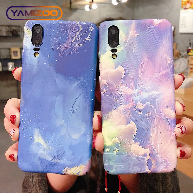 

YAMIZOO Phone Cases For Huawei P20 Lite P20 Pro Case Marble On 3D Nova 3E Hard Capa Cover Case Funda For Huawei Honor 10 Case On
