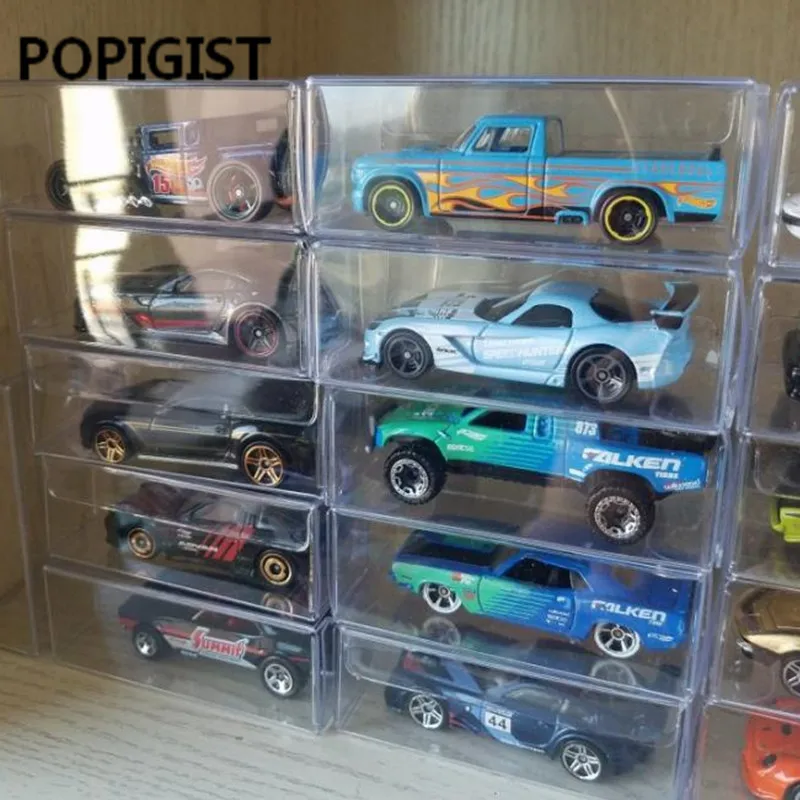 82*40*30 مللي متر PVC واضح علبة الثقاب تومي سيارات لعبة نموذج 1/64 TOMICA العجلات الساخنة الغبار واقية عرض صندوق واقي 100 قطعة