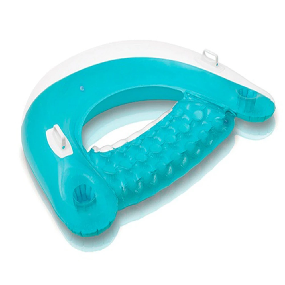 Comfortable Sit On Float Lounger Backrest Inflatable Pool Lounge