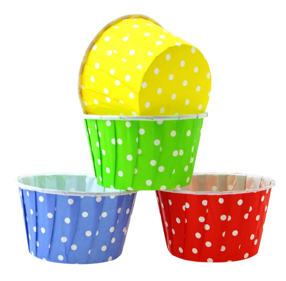 Colorful Disposable Fold Paper Cake Cup Baking Paper Cups Muffin Liner