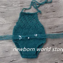 Детские комбинезоны и повязка на голову, реквизит для фотосессии новорожденных и мохеровые комбинезоны