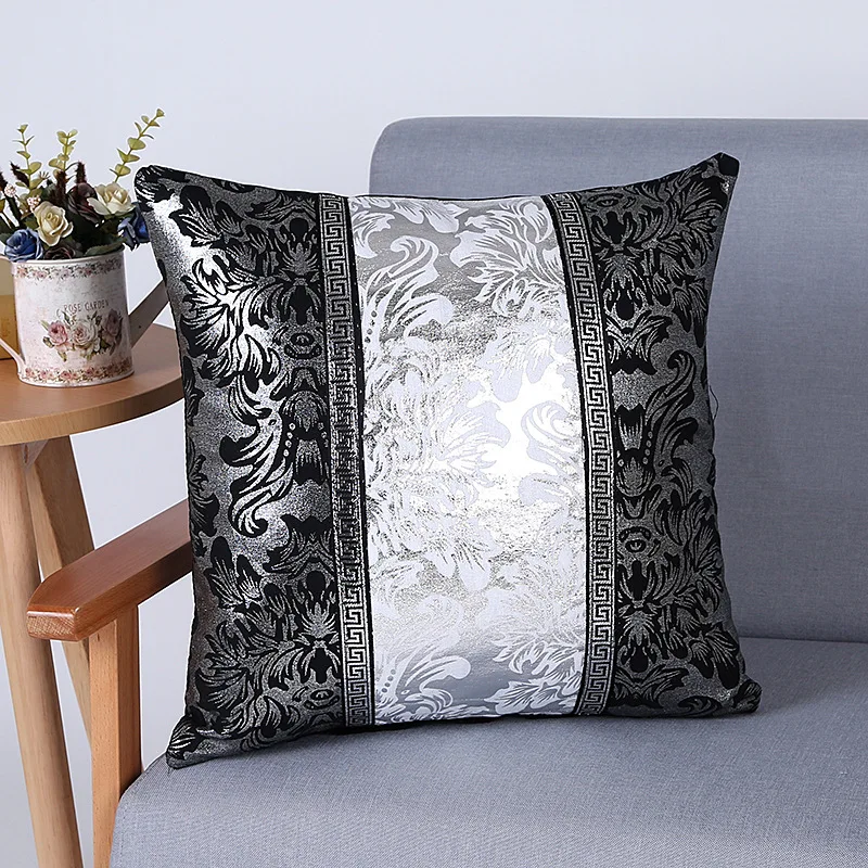 

Simple Cotton canvas Cushion Cover Throw Pillowcase Black/White Geometric Flower Bedroom Home Office Decorative Pillow Case