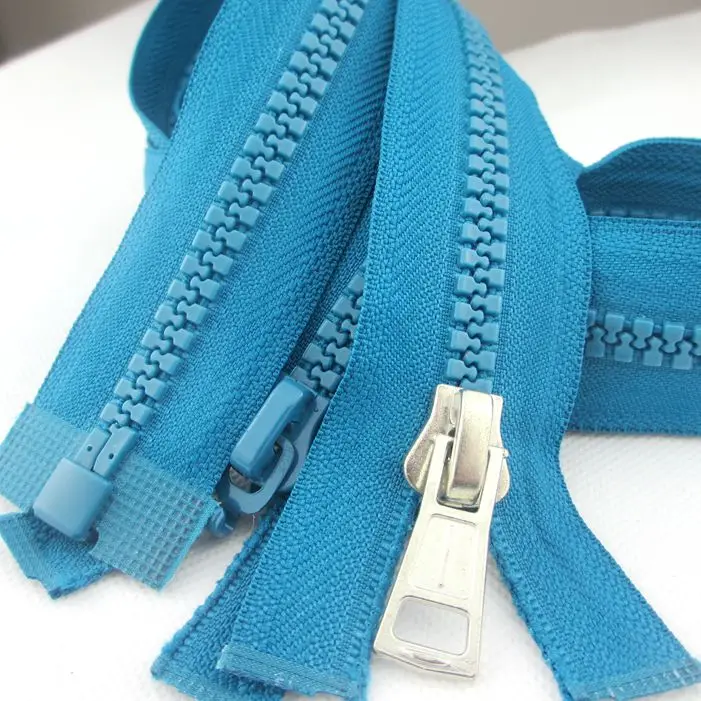 5pcs/lot, Sky Blue Color 8 Open end Resin Zippers for Luggage Tent