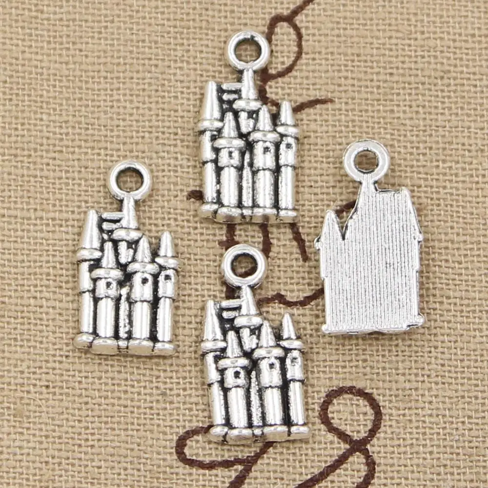 

10pcs Charms castle chapel cathedral 19x10mm Tibetan Silver Bronze Pendants Fashion Jewelry Making Findings DIY Handmade Charms