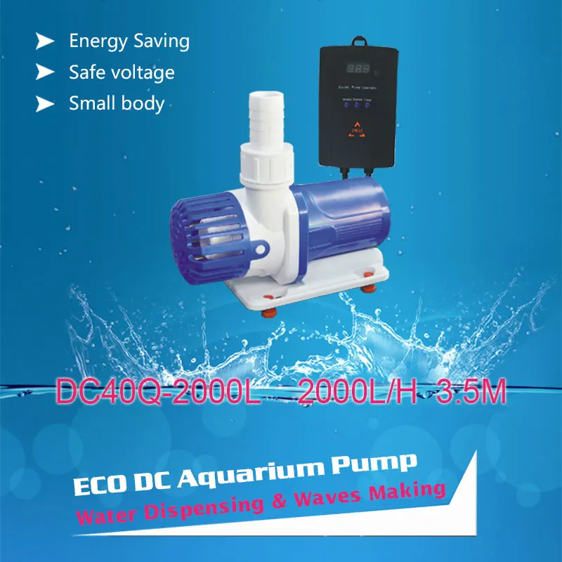 

DC40Q-2000L ZKSJ 24v Eco DC Aquarium Pump: Water dispensing & Wave making