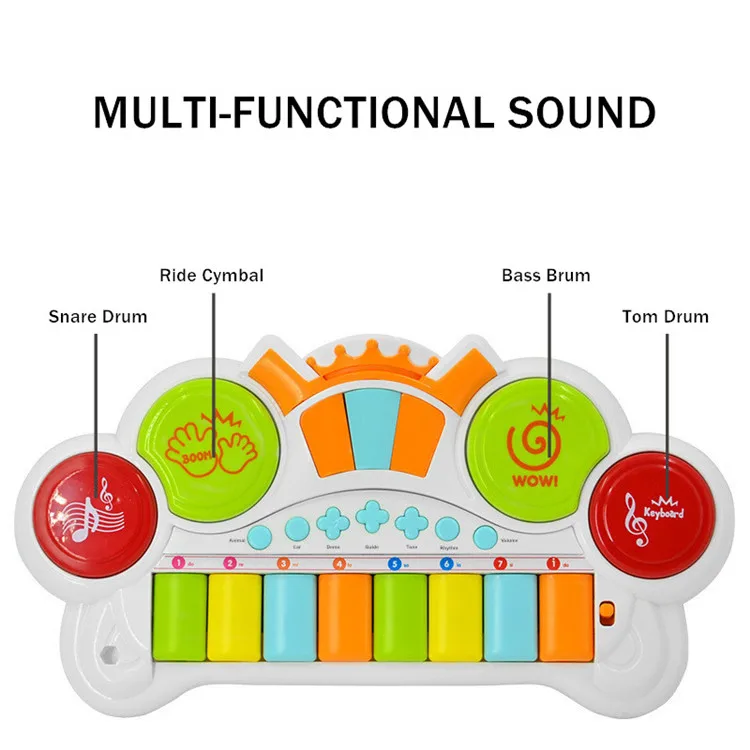 Мини микрофон-клавиатура Музыка Обучение мультимедиа воспроизведение Pianoforte 1-3 лет детские развивающие игрушки, музыкальный инструмент