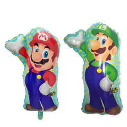 2 шт./лот/партия, воздушные шары из фольги «Супер Марио» с днем рождения