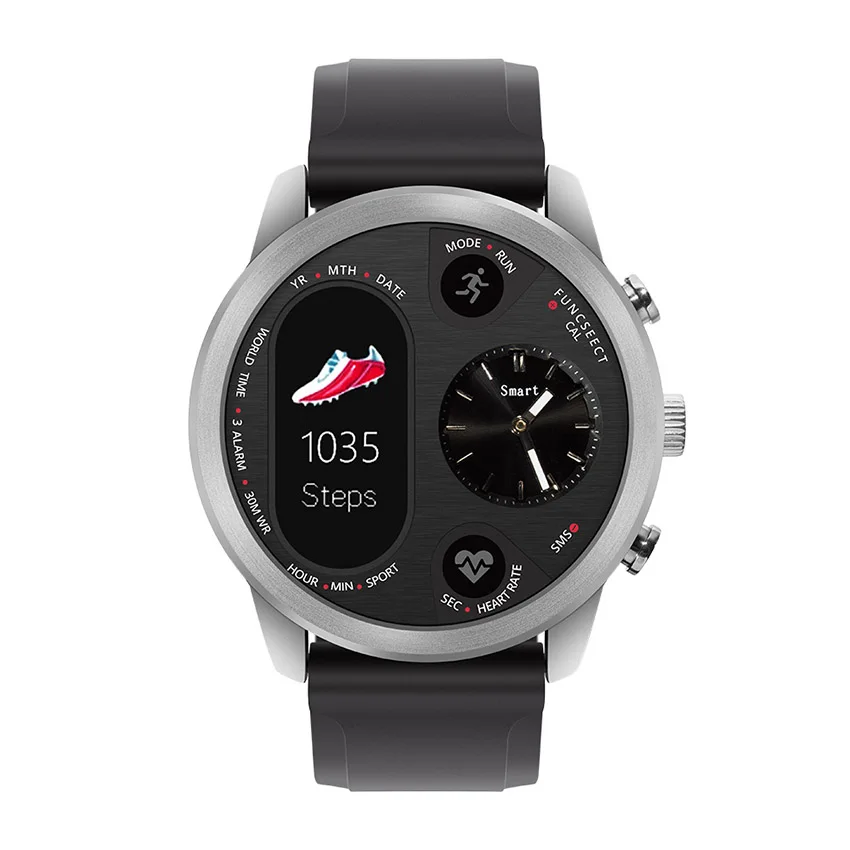 Aimitek T3 Sport Hybrid Smart Watch-silver